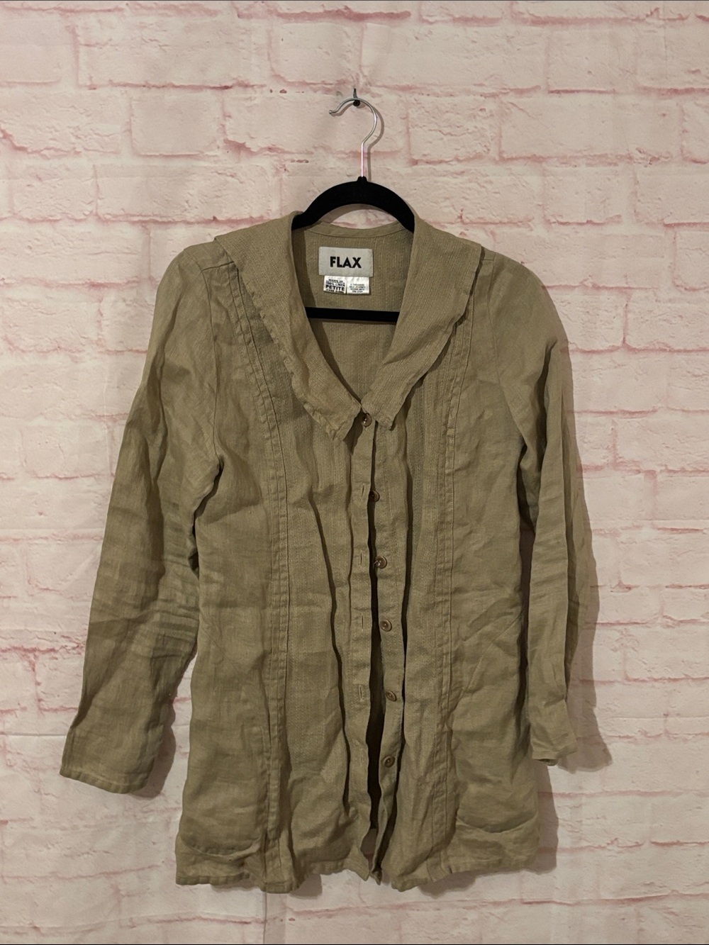 Flax 100% linen button up blouse